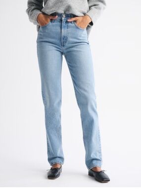Abercrombie & Fitch Light Blue 90’s Straight-Leg Ultra High-Rise Jeans